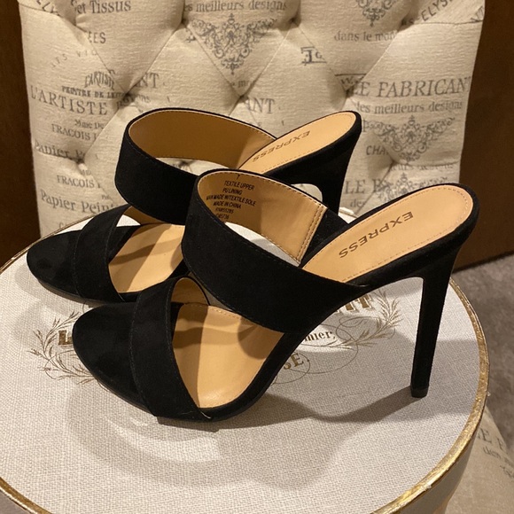 Express Suede Strappy Heels - Picture 3 of 5